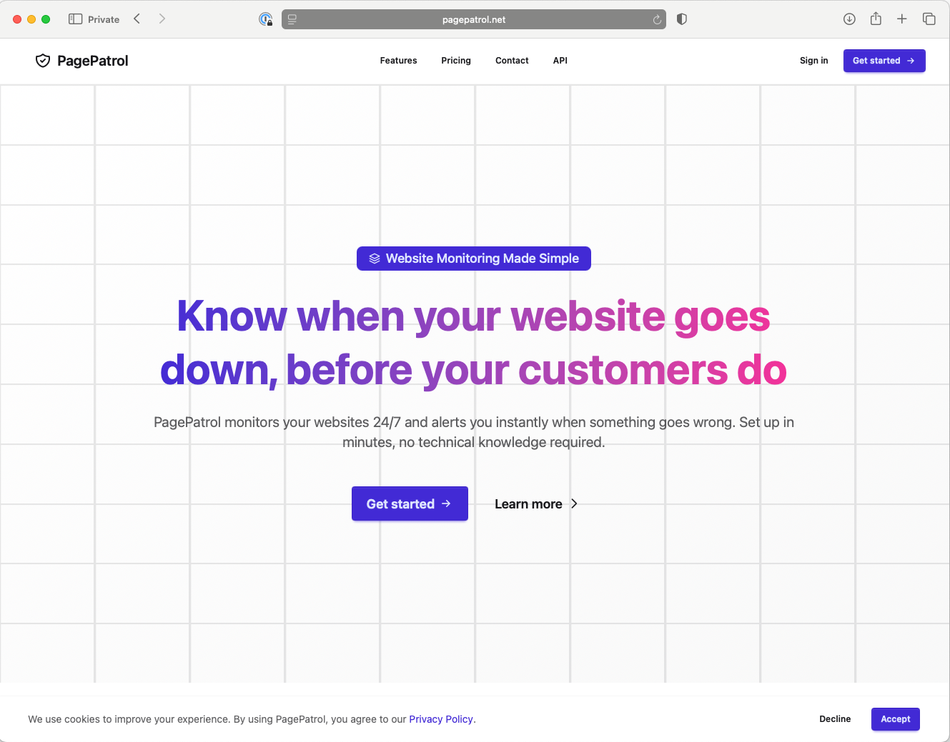 PagePatrol Monitoring